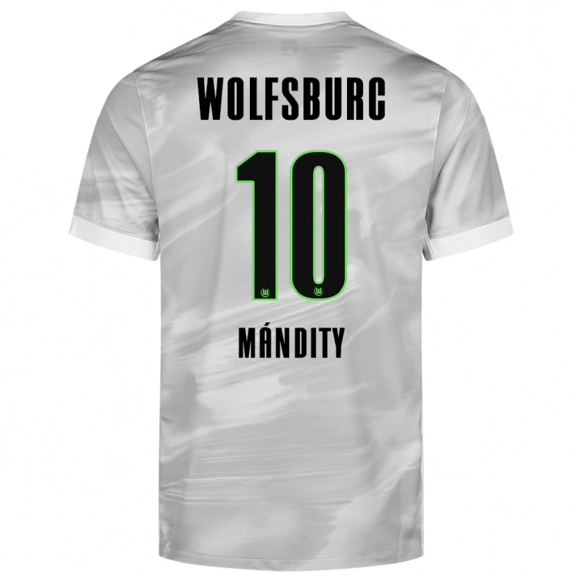 DanxenキッズMárkó Mándity#10グレー ホワイトアウェイシャツ2025/26ジャージーユニフォーム