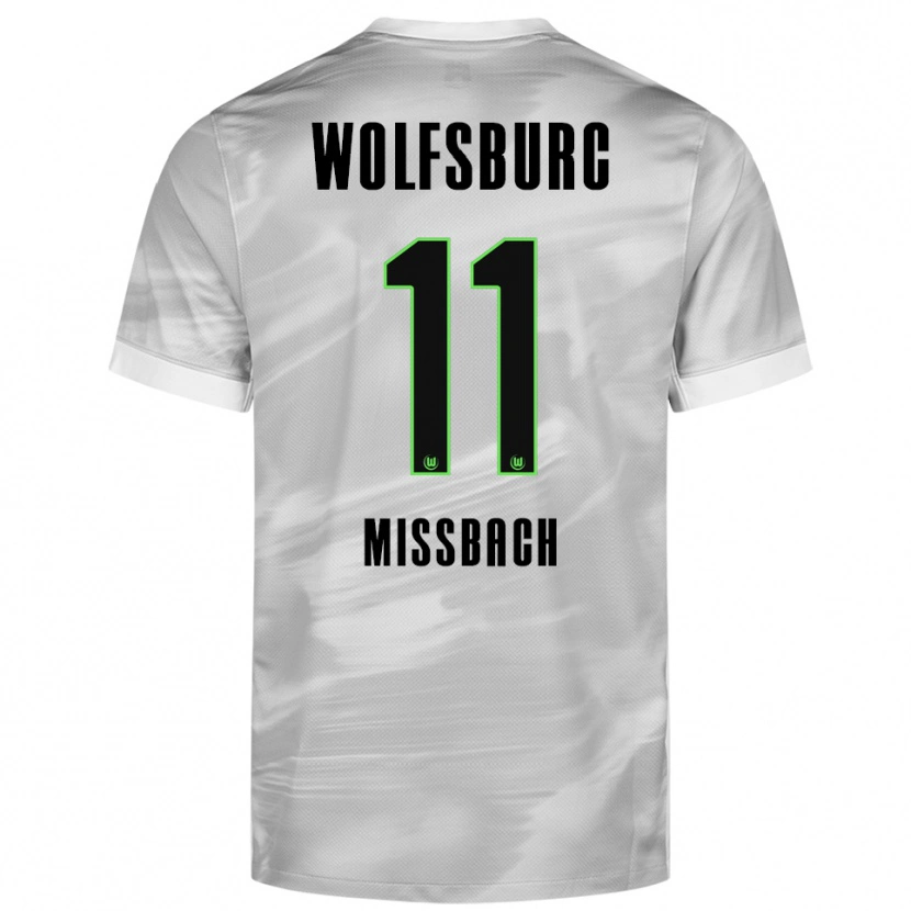 DanxenキッズJupp Mißbach#11グレー ホワイトアウェイシャツ2025/26ジャージーユニフォーム