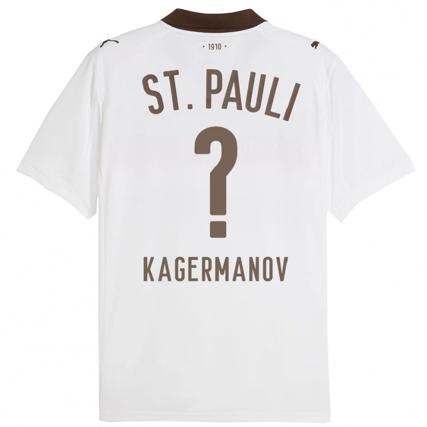 DanxenキッズMuslim Kagermanov#0ホワイト レッドアウェイシャツ2025/26ジャージーユニフォーム