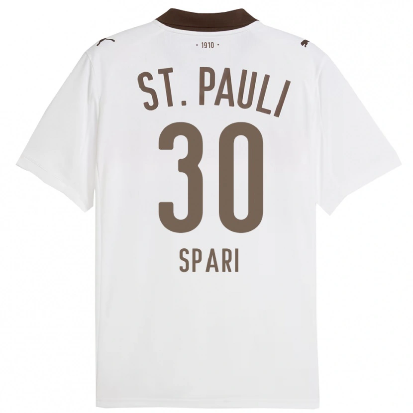 DanxenキッズSimon Spari#30ホワイト レッドアウェイシャツ2025/26ジャージーユニフォーム