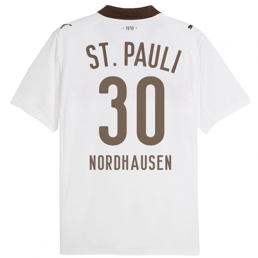 DanxenキッズNeele Nordhausen#30ホワイト レッドアウェイシャツ2025/26ジャージーユニフォーム
