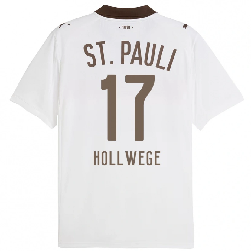DanxenキッズJonah Hollwege#17ホワイト レッドアウェイシャツ2025/26ジャージーユニフォーム