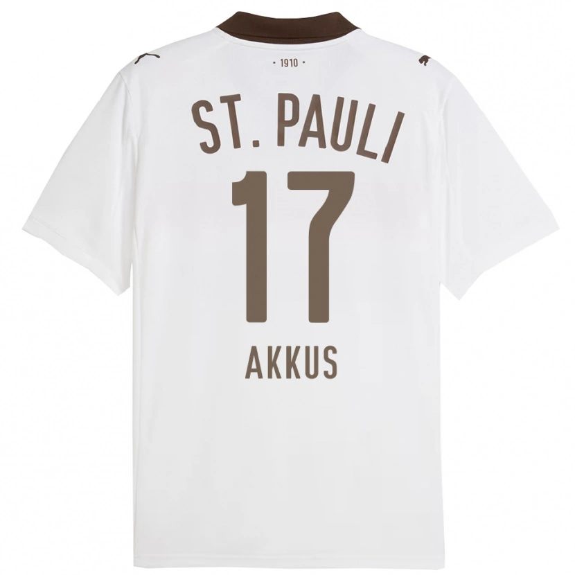 DanxenキッズÖzgür Akkus#17ホワイト レッドアウェイシャツ2025/26ジャージーユニフォーム