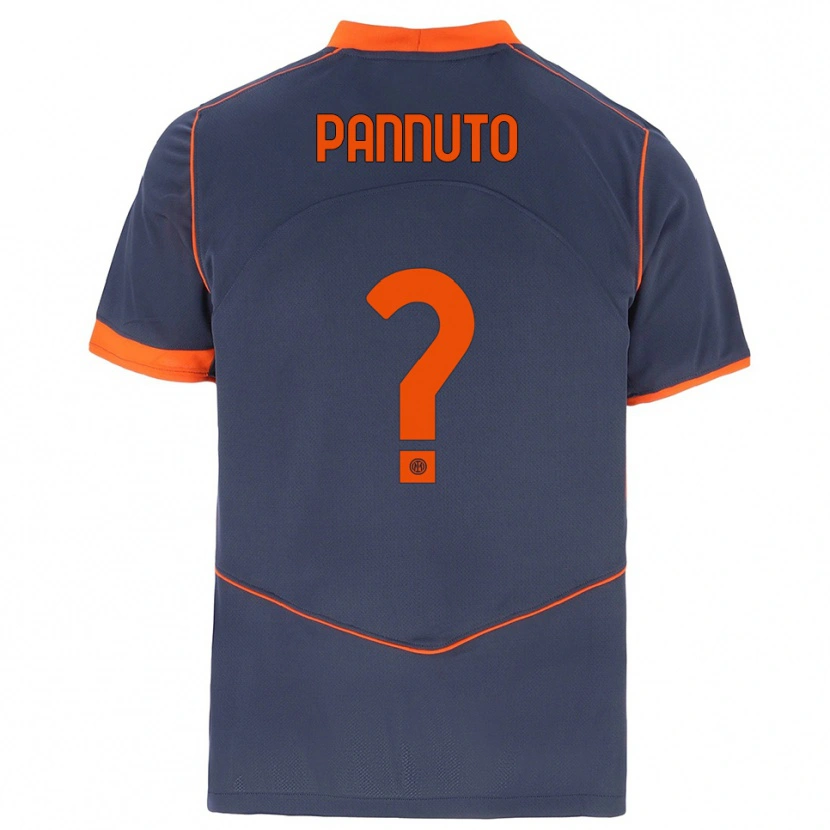 DanxenキッズMattia Pannuto#0グレー オレンジサードユニフォームシャツ2025/26ジャージーユニフォーム