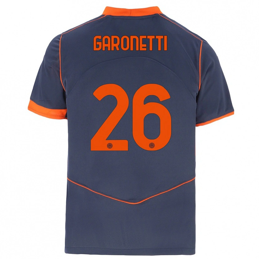 DanxenキッズGabriele Garonetti#26グレー オレンジサードユニフォームシャツ2025/26ジャージーユニフォーム
