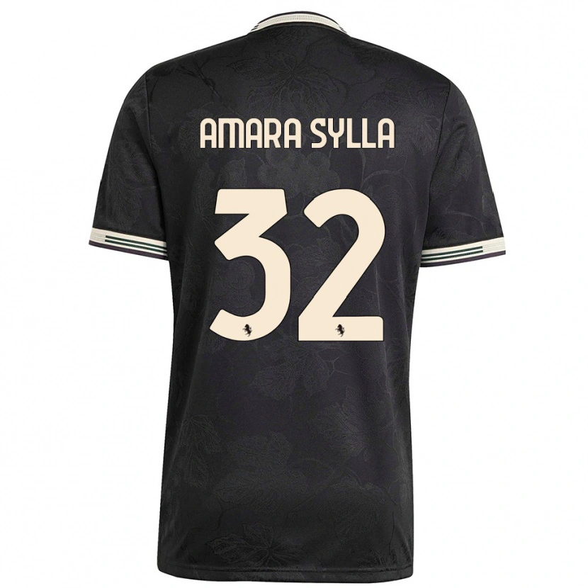 DanxenキッズIdris Amara Sylla#32ブラック ホワイト グリーンサードユニフォームシャツ2025/26ジャージーユニフォーム