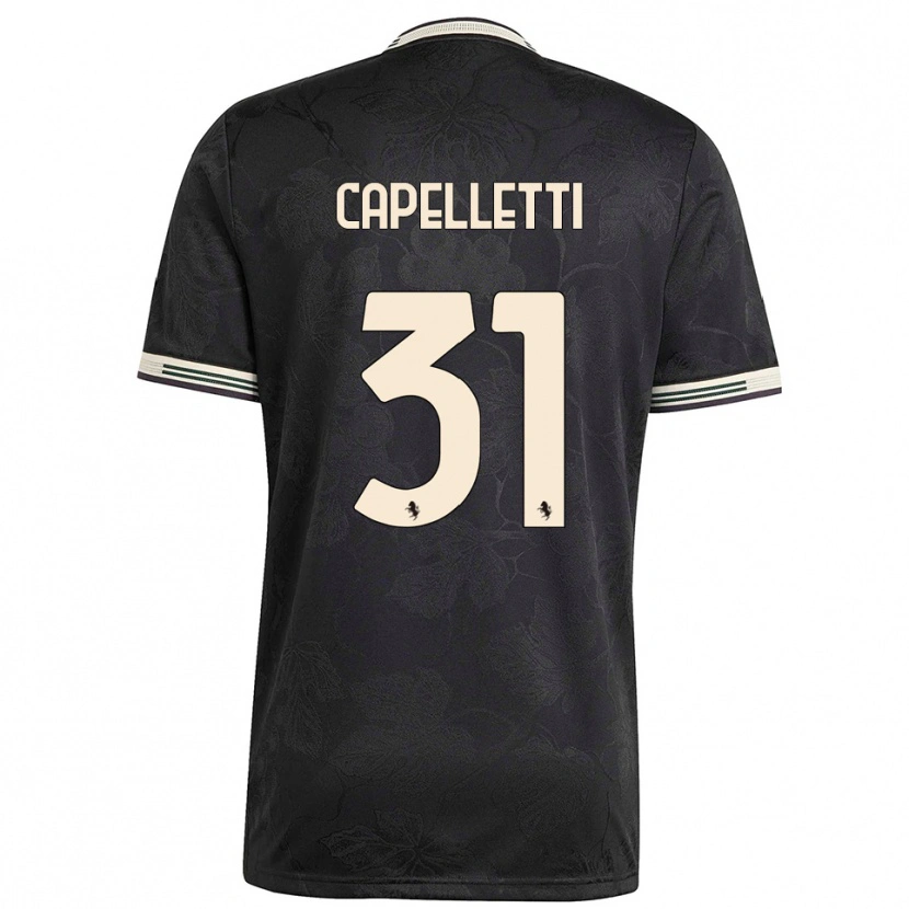 DanxenキッズAlessia Capelletti#31ブラック ホワイト グリーンサードユニフォームシャツ2025/26ジャージーユニフォーム