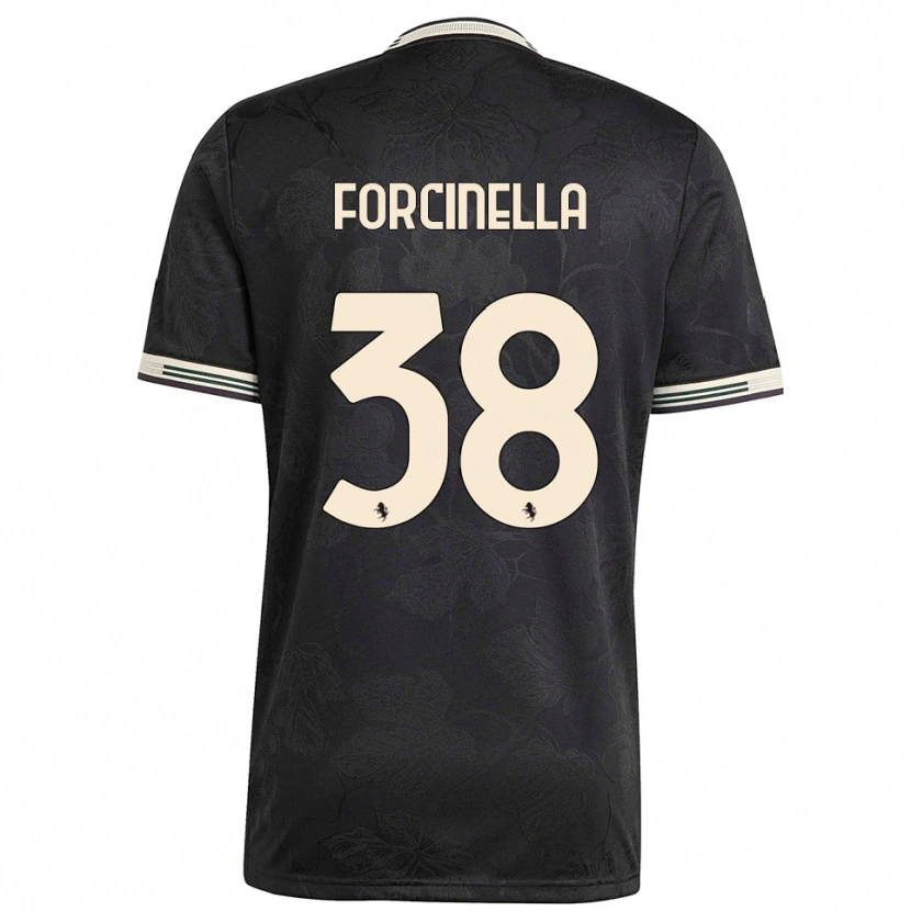 DanxenキッズCamilla Forcinella#38ブラック ホワイト グリーンサードユニフォームシャツ2025/26ジャージーユニフォーム