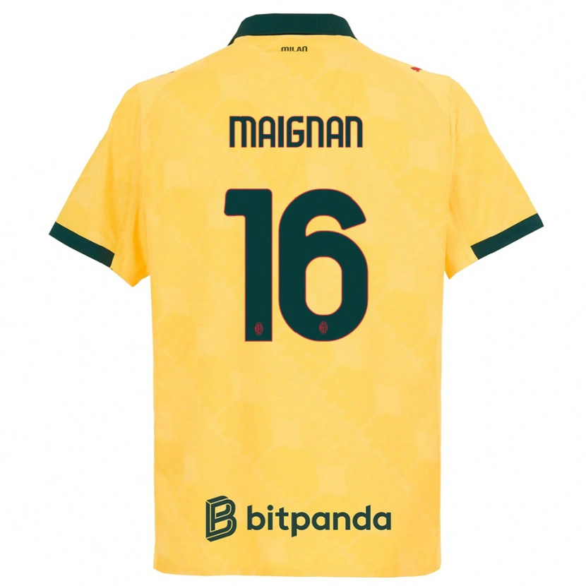 Danxenキッズマイク・メニャン#16イエロー ブラックサードユニフォームシャツ2025/26ジャージーユニフォーム