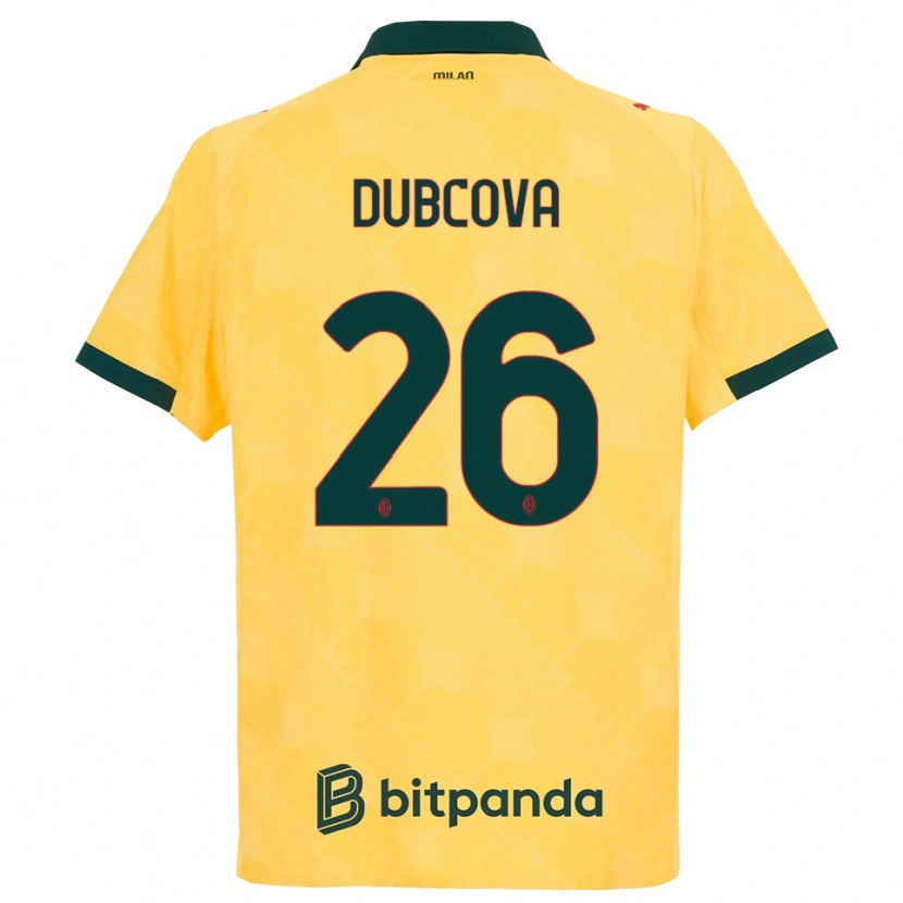 Danxenキッズミカエラ・ドゥブコワ#26イエロー ブラックサードユニフォームシャツ2025/26ジャージーユニフォーム
