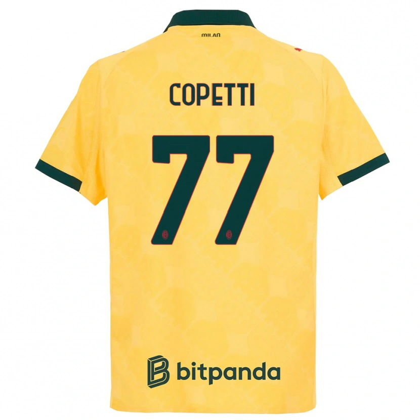 DanxenキッズMatilde Copetti#77イエロー ブラックサードユニフォームシャツ2025/26ジャージーユニフォーム