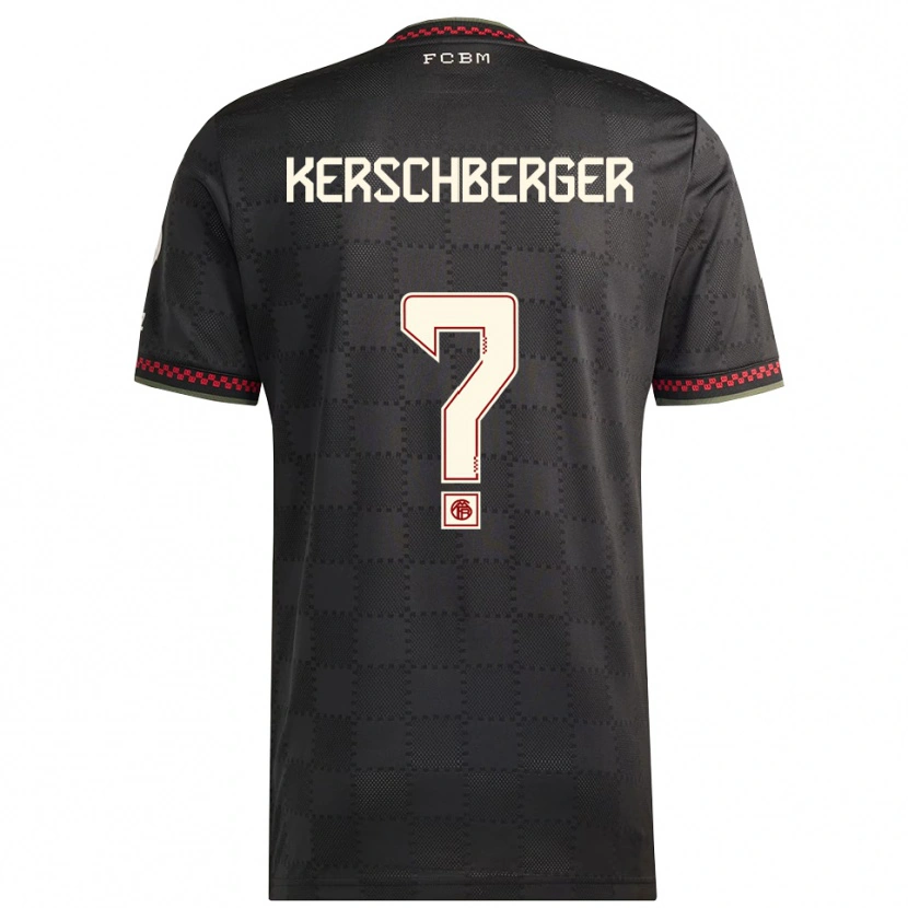 DanxenキッズPaul Kerschberger#0ブラック ホワイトサードユニフォームシャツ2025/26ジャージーユニフォーム