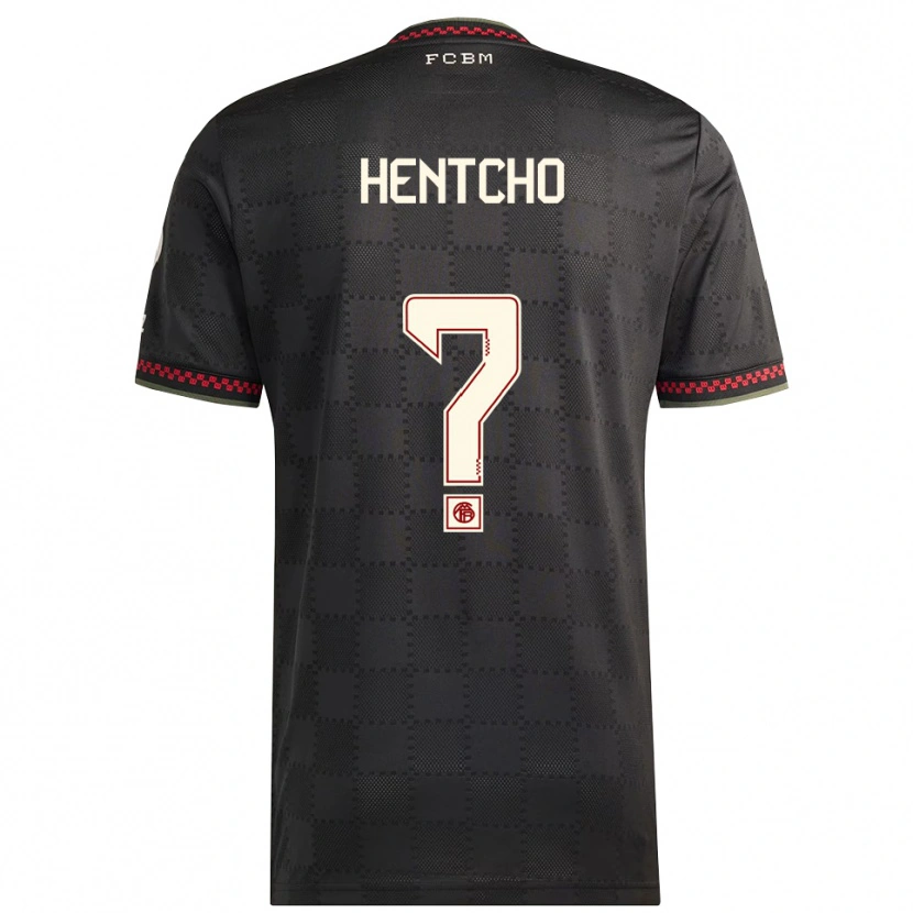 DanxenキッズAviel Hentcho#0ブラック ホワイトサードユニフォームシャツ2025/26ジャージーユニフォーム