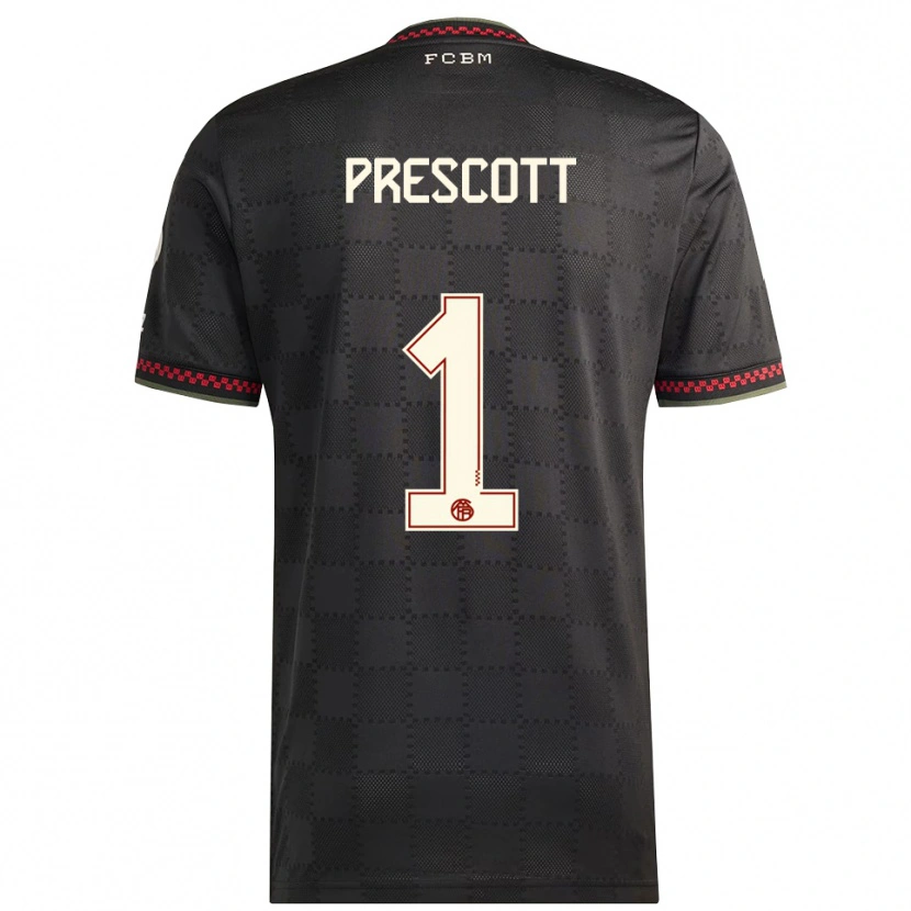 DanxenキッズLeonard Prescott#1ブラック ホワイトサードユニフォームシャツ2025/26ジャージーユニフォーム