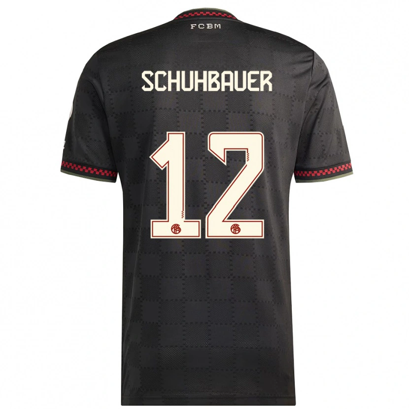 DanxenキッズMaximilian Schuhbauer#12ブラック ホワイトサードユニフォームシャツ2025/26ジャージーユニフォーム