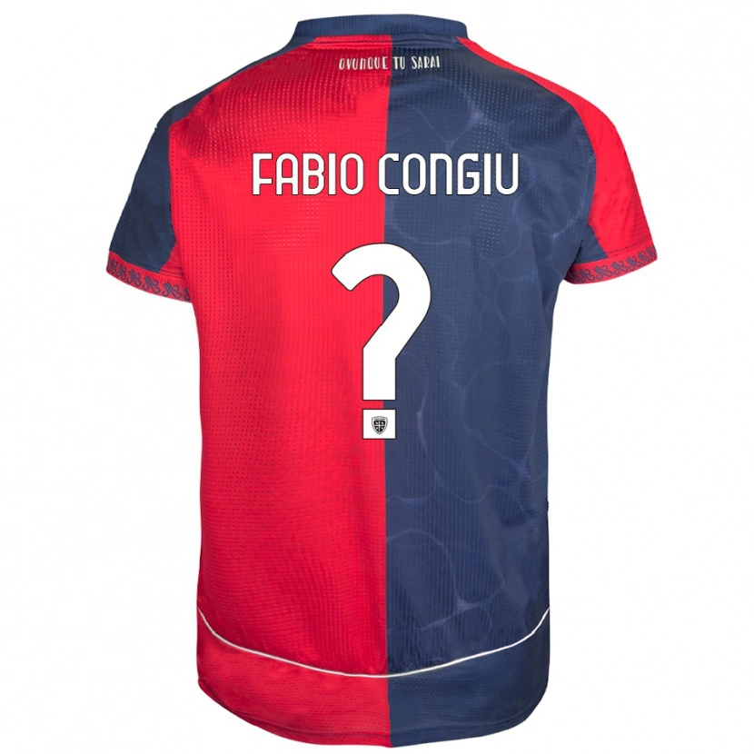 DanxenメンズFabio Congiu#0レッド ネイビーホームシャツ2025/26ジャージーユニフォーム