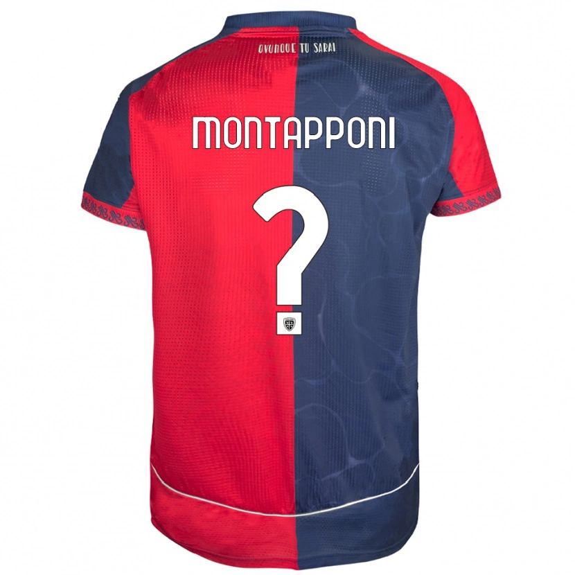 DanxenメンズLeonardo Montapponi#0レッド ネイビーホームシャツ2025/26ジャージーユニフォーム