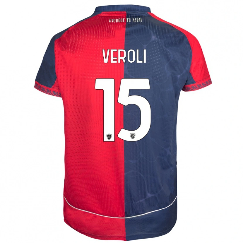 DanxenメンズDavide Veroli#15レッド ネイビーホームシャツ2025/26ジャージーユニフォーム