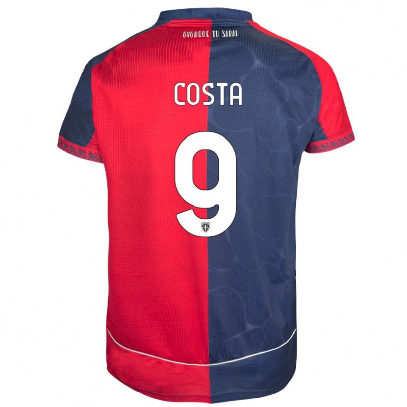 DanxenメンズLuca Costa#9レッド ネイビーホームシャツ2025/26ジャージーユニフォーム