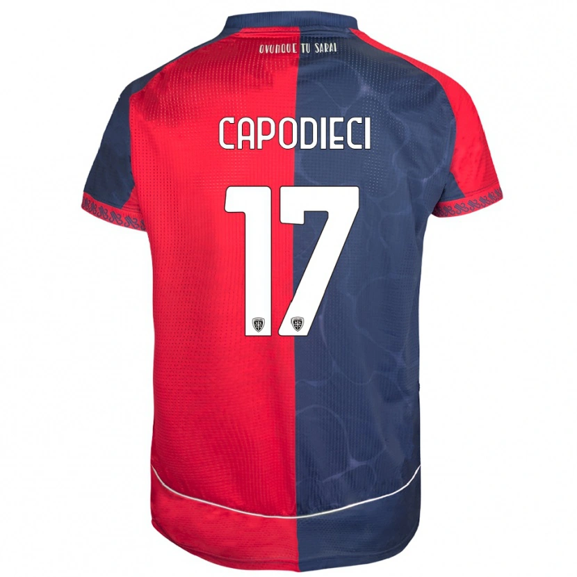 DanxenメンズLoris Capodieci#17レッド ネイビーホームシャツ2025/26ジャージーユニフォーム