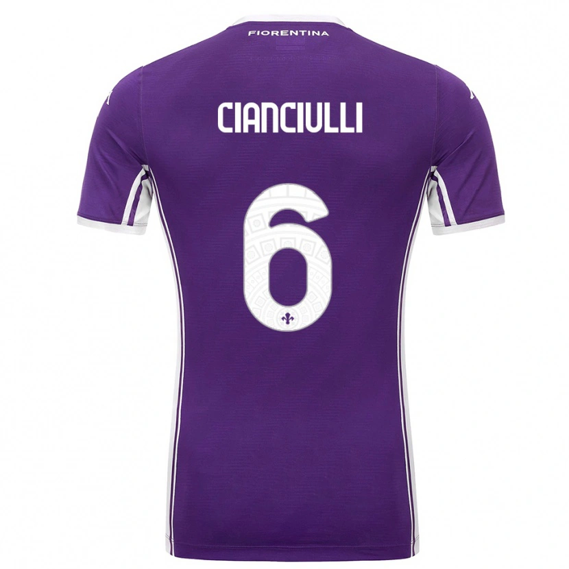 DanxenメンズSalvatore Cianciulli#6パープル ホワイトホームシャツ2025/26ジャージーユニフォーム