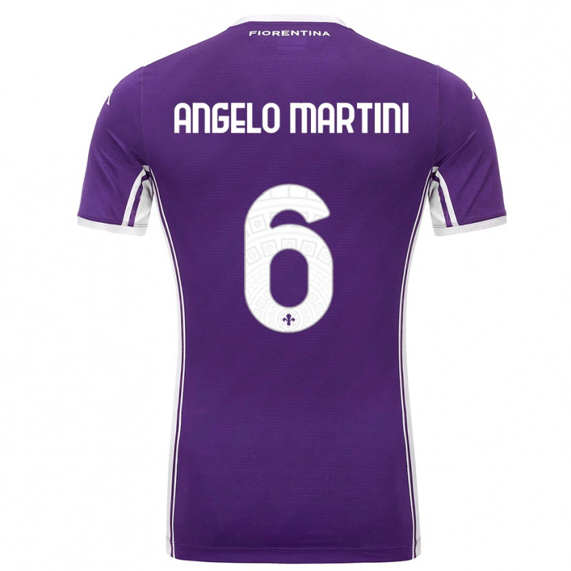 DanxenメンズAngelo Martini#6パープル ホワイトホームシャツ2025/26ジャージーユニフォーム