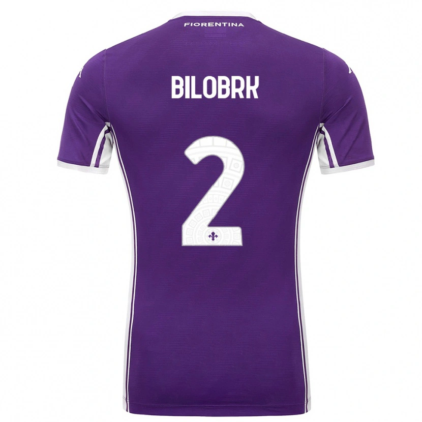 DanxenメンズAnte Bilobrk#2パープル ホワイトホームシャツ2025/26ジャージーユニフォーム