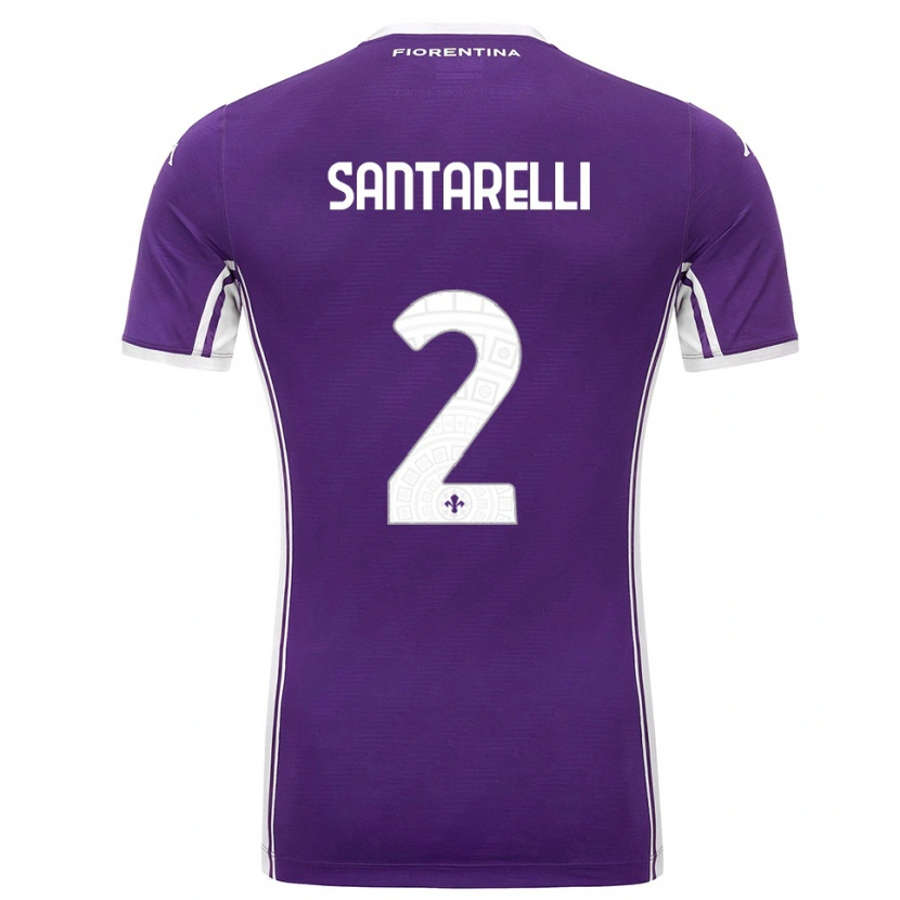 DanxenメンズAndrea Santarelli#2パープル ホワイトホームシャツ2025/26ジャージーユニフォーム