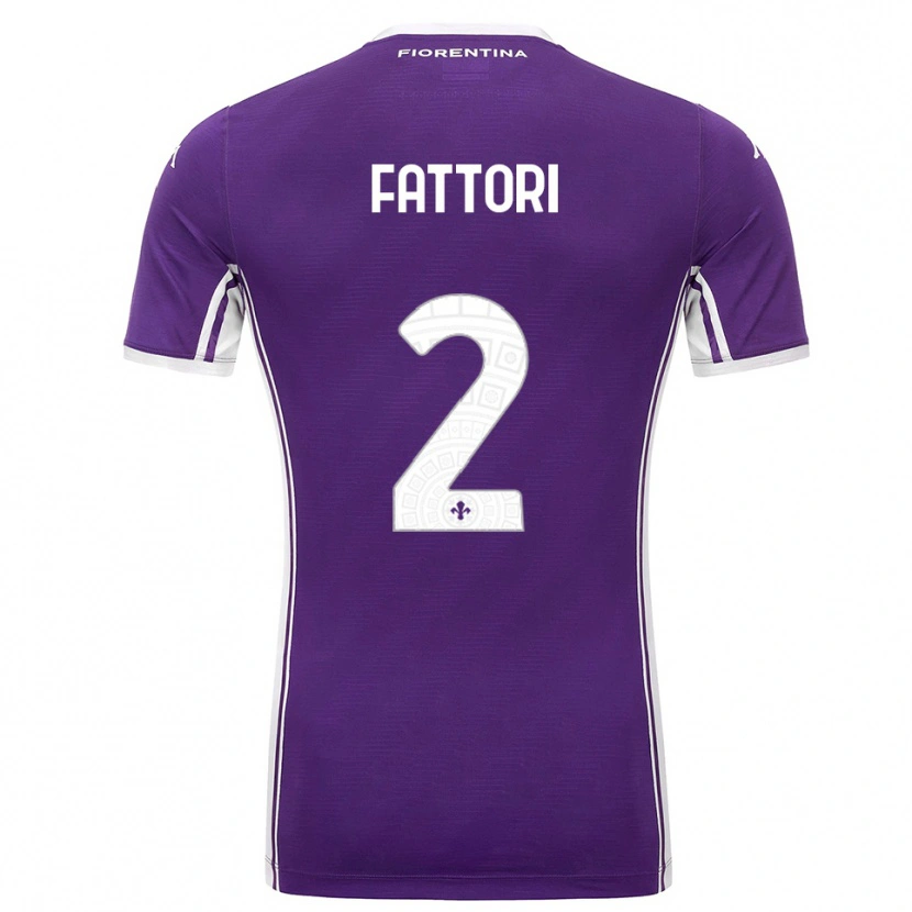 DanxenメンズFilippo Fattori#2パープル ホワイトホームシャツ2025/26ジャージーユニフォーム