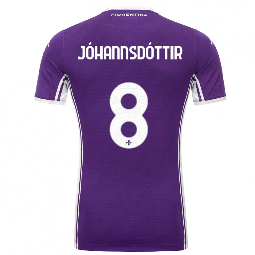 DanxenメンズAlexandra Jóhannsdóttir#8パープル ホワイトホームシャツ2025/26ジャージーユニフォーム