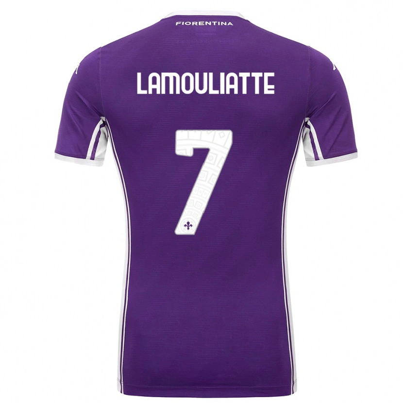 DanxenメンズHugo Lamouliatte#7パープル ホワイトホームシャツ2025/26ジャージーユニフォーム