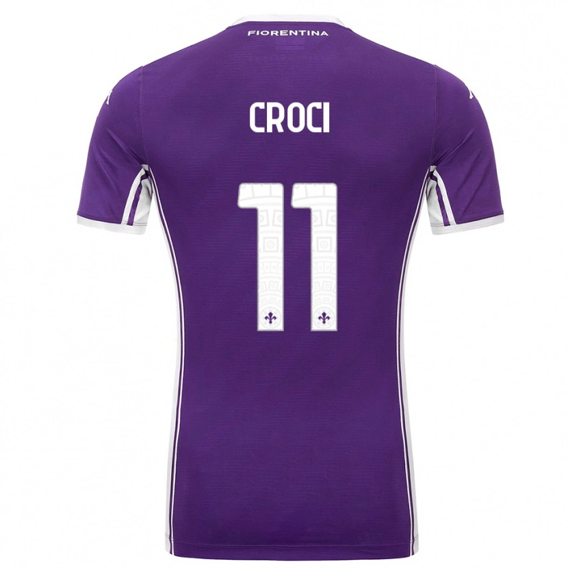DanxenメンズFederico Croci#11パープル ホワイトホームシャツ2025/26ジャージーユニフォーム