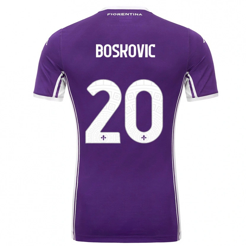 DanxenメンズMatko Boskovic#20パープル ホワイトホームシャツ2025/26ジャージーユニフォーム