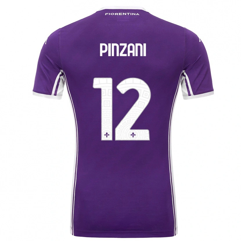 DanxenメンズLorenzo Pinzani#12パープル ホワイトホームシャツ2025/26ジャージーユニフォーム
