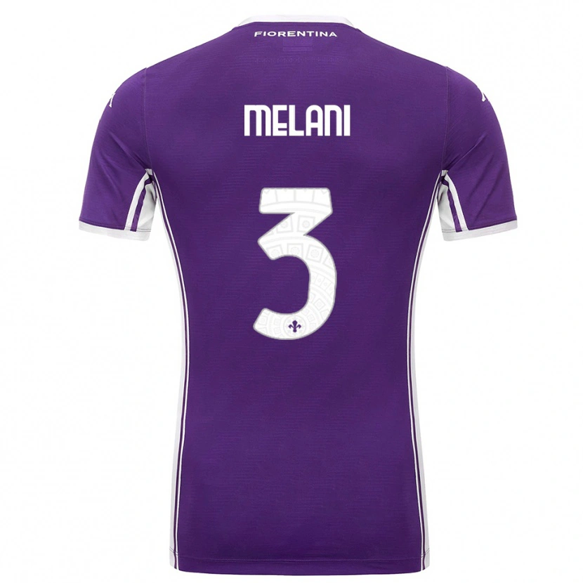DanxenメンズFederico Melani#3パープル ホワイトホームシャツ2025/26ジャージーユニフォーム