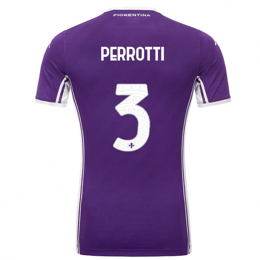 DanxenメンズAlessandro Perrotti#3パープル ホワイトホームシャツ2025/26ジャージーユニフォーム