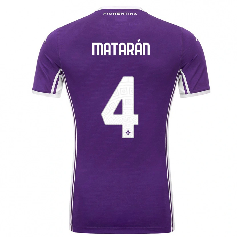 DanxenメンズFederico Matarán#4パープル ホワイトホームシャツ2025/26ジャージーユニフォーム