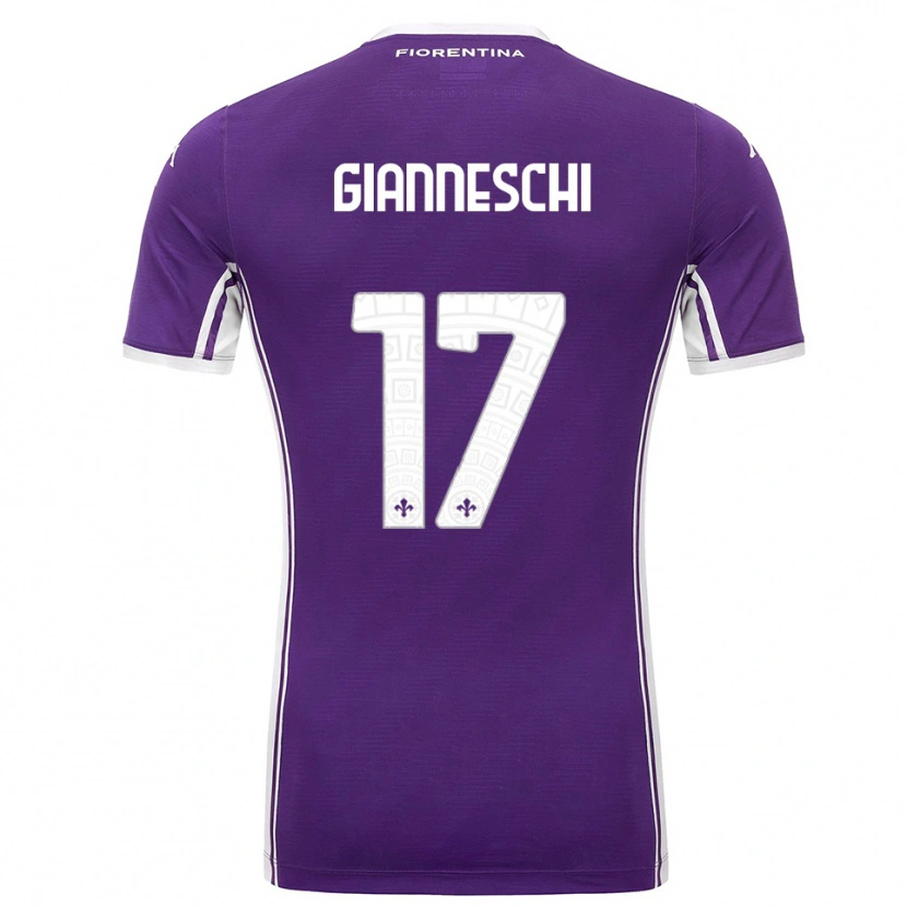 DanxenメンズNoah Gianneschi#17パープル ホワイトホームシャツ2025/26ジャージーユニフォーム