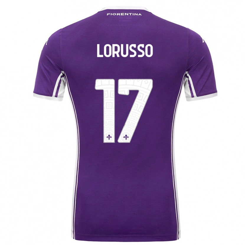 DanxenメンズAngelo Lorusso#17パープル ホワイトホームシャツ2025/26ジャージーユニフォーム