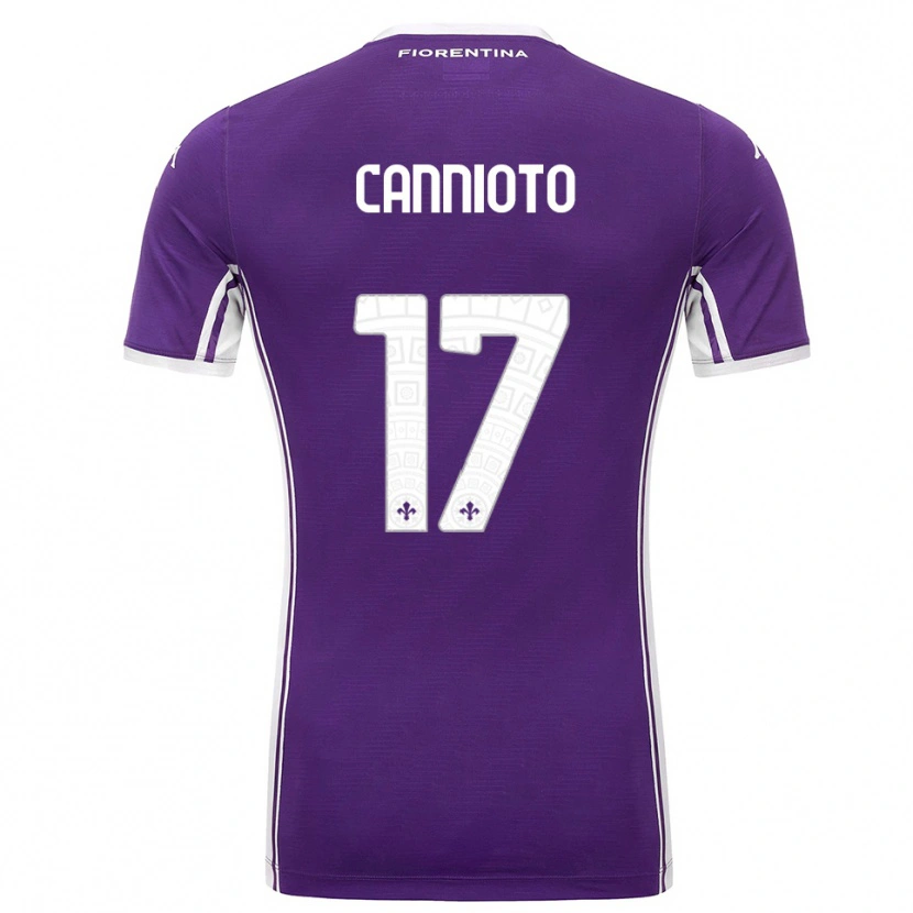 DanxenメンズAndrea Cannioto#17パープル ホワイトホームシャツ2025/26ジャージーユニフォーム