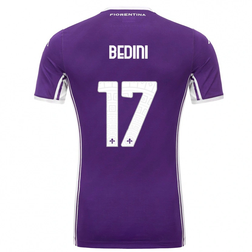 DanxenメンズBenedetta Bedini#17パープル ホワイトホームシャツ2025/26ジャージーユニフォーム