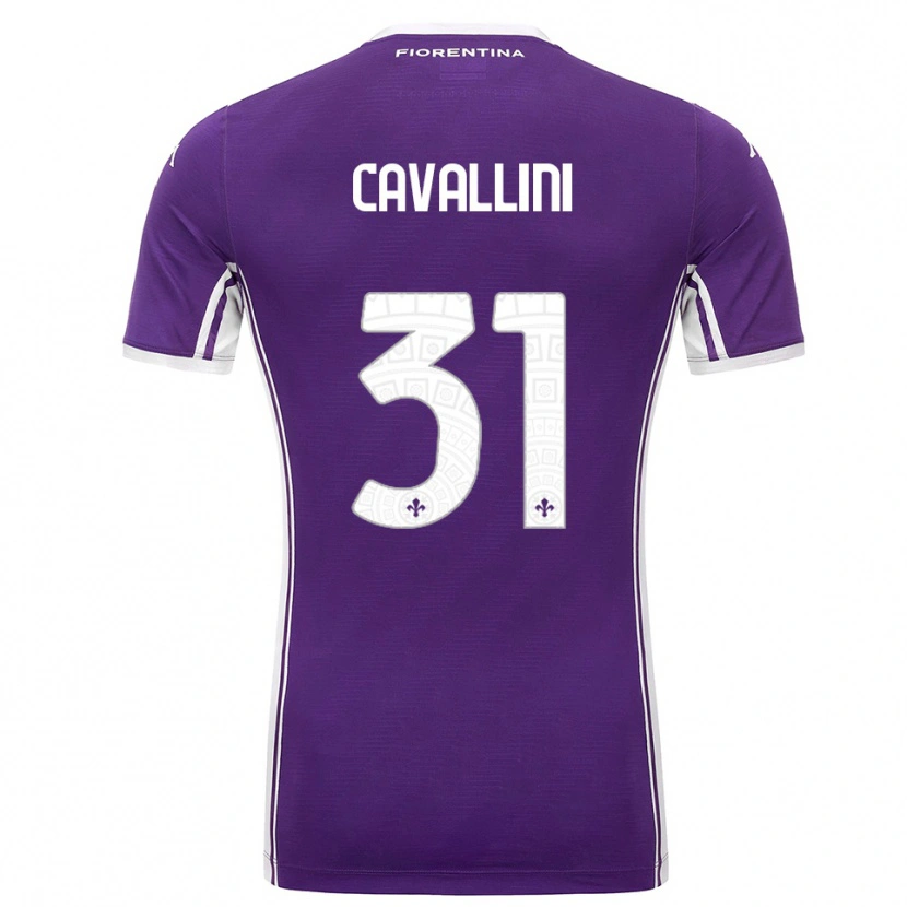 DanxenメンズAurora Cavallini#31パープル ホワイトホームシャツ2025/26ジャージーユニフォーム