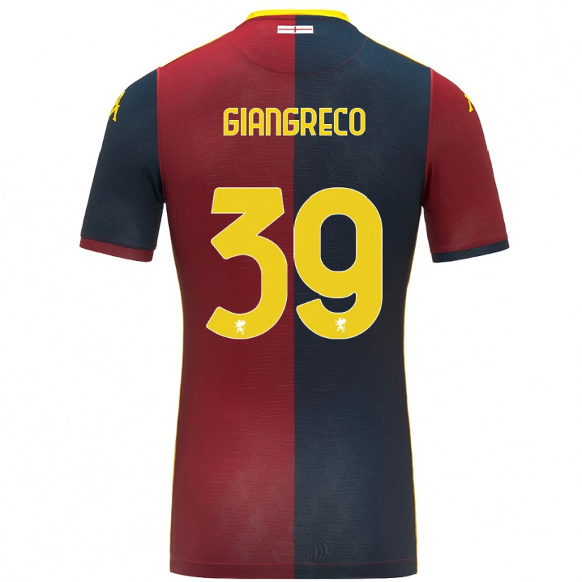 DanxenメンズNicolò Giangreco#39レッド ロイヤルブルーホームシャツ2025/26ジャージーユニフォーム