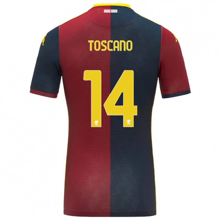 DanxenメンズFilippo Toscano#14レッド ロイヤルブルーホームシャツ2025/26ジャージーユニフォーム