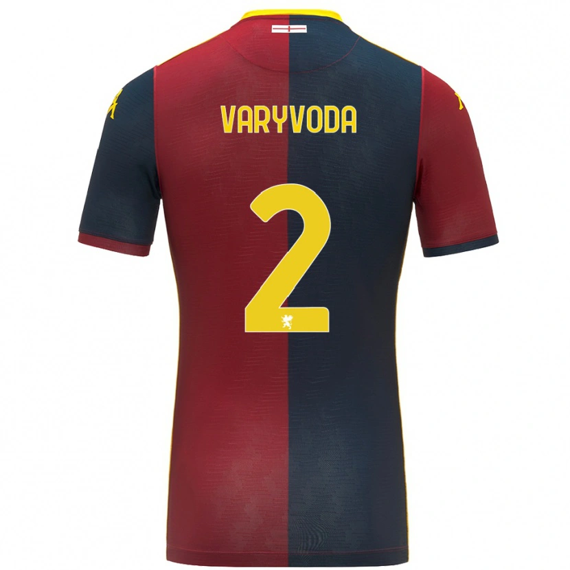 DanxenメンズDmytro Varyvoda#2レッド ロイヤルブルーホームシャツ2025/26ジャージーユニフォーム