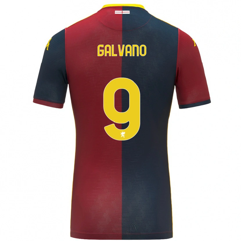 DanxenメンズCristian Galvano#9レッド ロイヤルブルーホームシャツ2025/26ジャージーユニフォーム