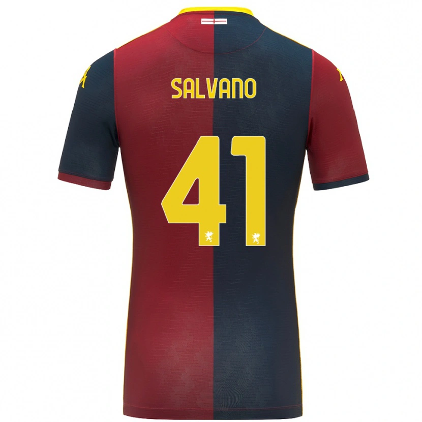 DanxenメンズDaniele Salvano#41レッド ロイヤルブルーホームシャツ2025/26ジャージーユニフォーム