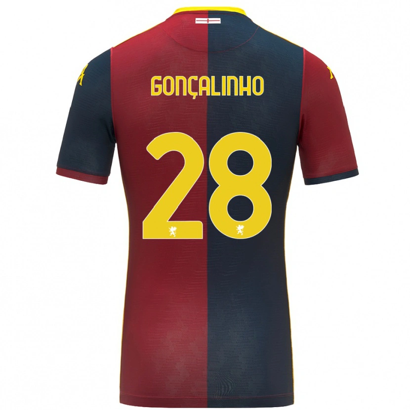 DanxenメンズJoão Gonçalinho#28レッド ロイヤルブルーホームシャツ2025/26ジャージーユニフォーム