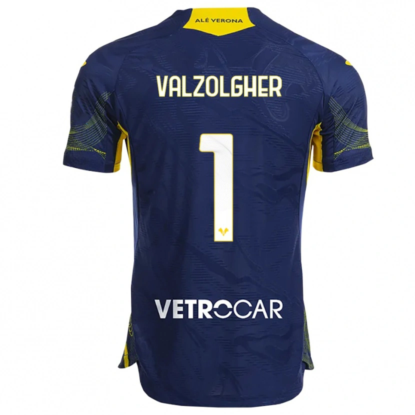 DanxenメンズChiara Valzolgher#1ネイビー イエローホームシャツ2025/26ジャージーユニフォーム