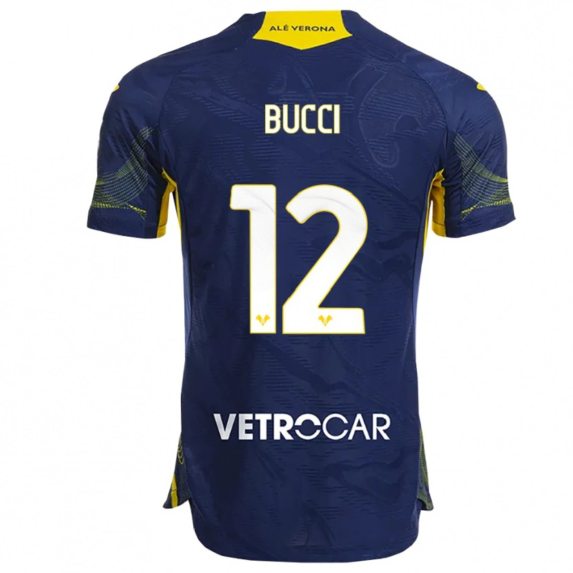 DanxenメンズIrene Bucci#12ネイビー イエローホームシャツ2025/26ジャージーユニフォーム